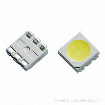 5050 PLCC6 White Color SMD LED with 120° Beam Angle